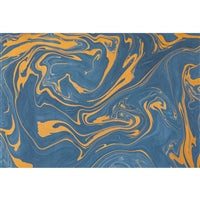 Blue & Gold Vein Marbled