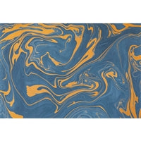 Blue & Gold Vein Marbled