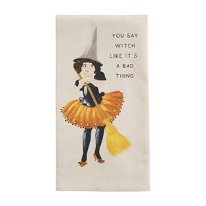 Say Witch Hand Painted Towel