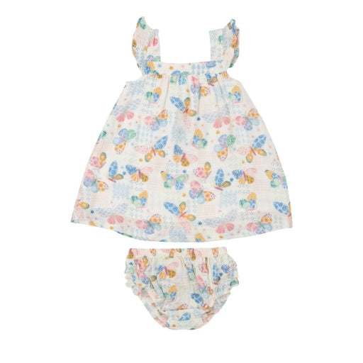 Butterfly Patch Sundress & Diaper Cover